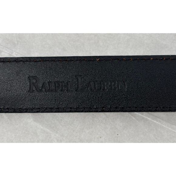 Ralph Lauren Black Leather Belt Womens Medium Adjustable Black main image 8